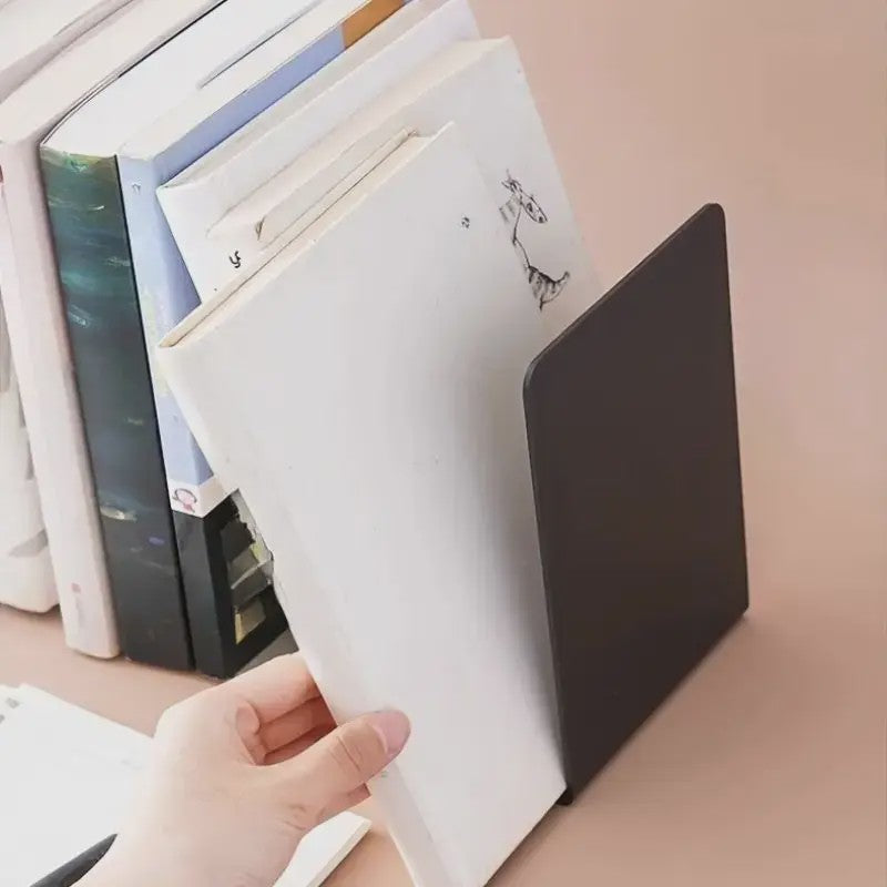8x Stevige Doorzichtige Boekensteunen - Ideale Organizer voor Boeken, Films & CD's