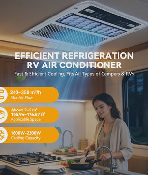 Foursun Dakairco 12V/24V DC - 1800-2200W Inverter Airconditioner voor Camper, Caravan, Vrachtwagen