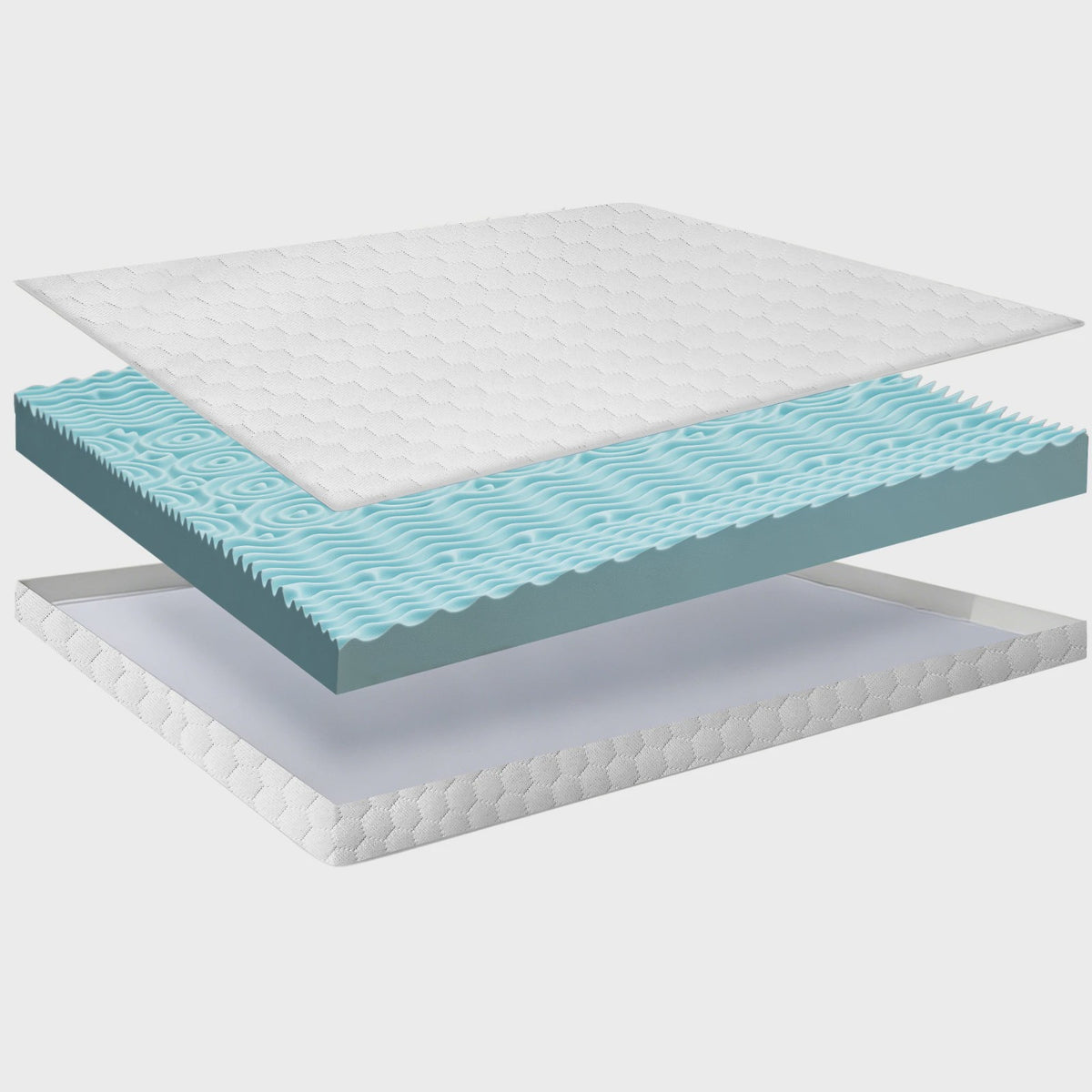 Luxe Traagschuim Matras Topper - 5-Zone Ergonomische Ondersteuning & Koel Comfort