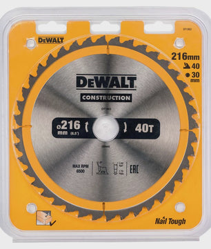 DEWALT Hardmetalen Zaagbladen voor Hout - 216/254/305MM - 40/60/80T