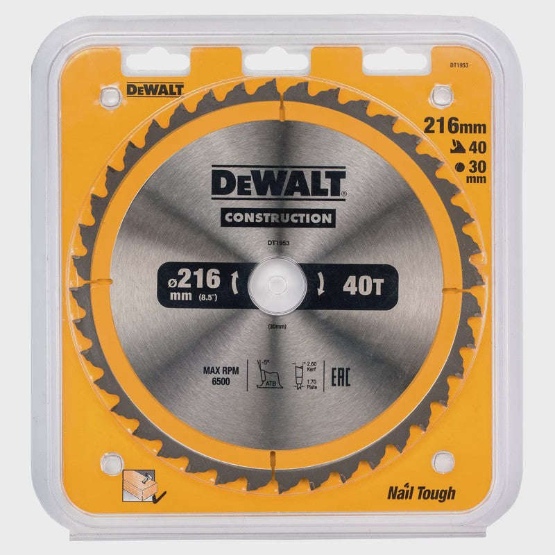DEWALT Hardmetalen Zaagbladen voor Hout - 216/254/305MM - 40/60/80T