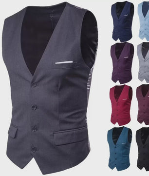 Stijlvol Heren Gilet - Slim Fit voor Bruiloft, Feest of Zakelijk