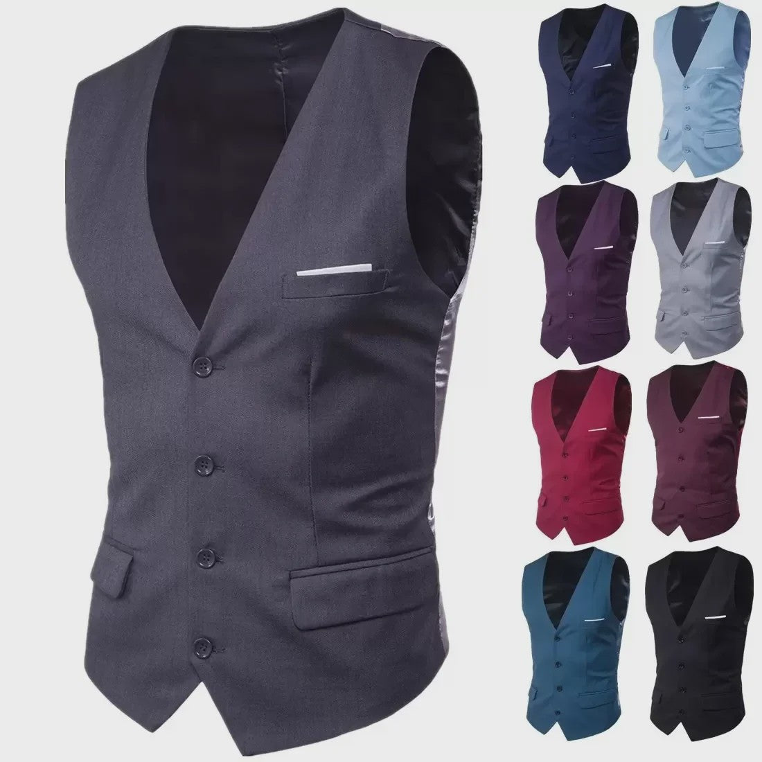 Stijlvol Heren Gilet - Slim Fit voor Bruiloft, Feest of Zakelijk