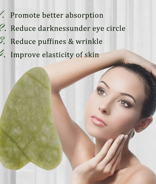 Natuurlijke Jade Roller & Gua Sha Set - Gezichtsmassage & Huidverbetering