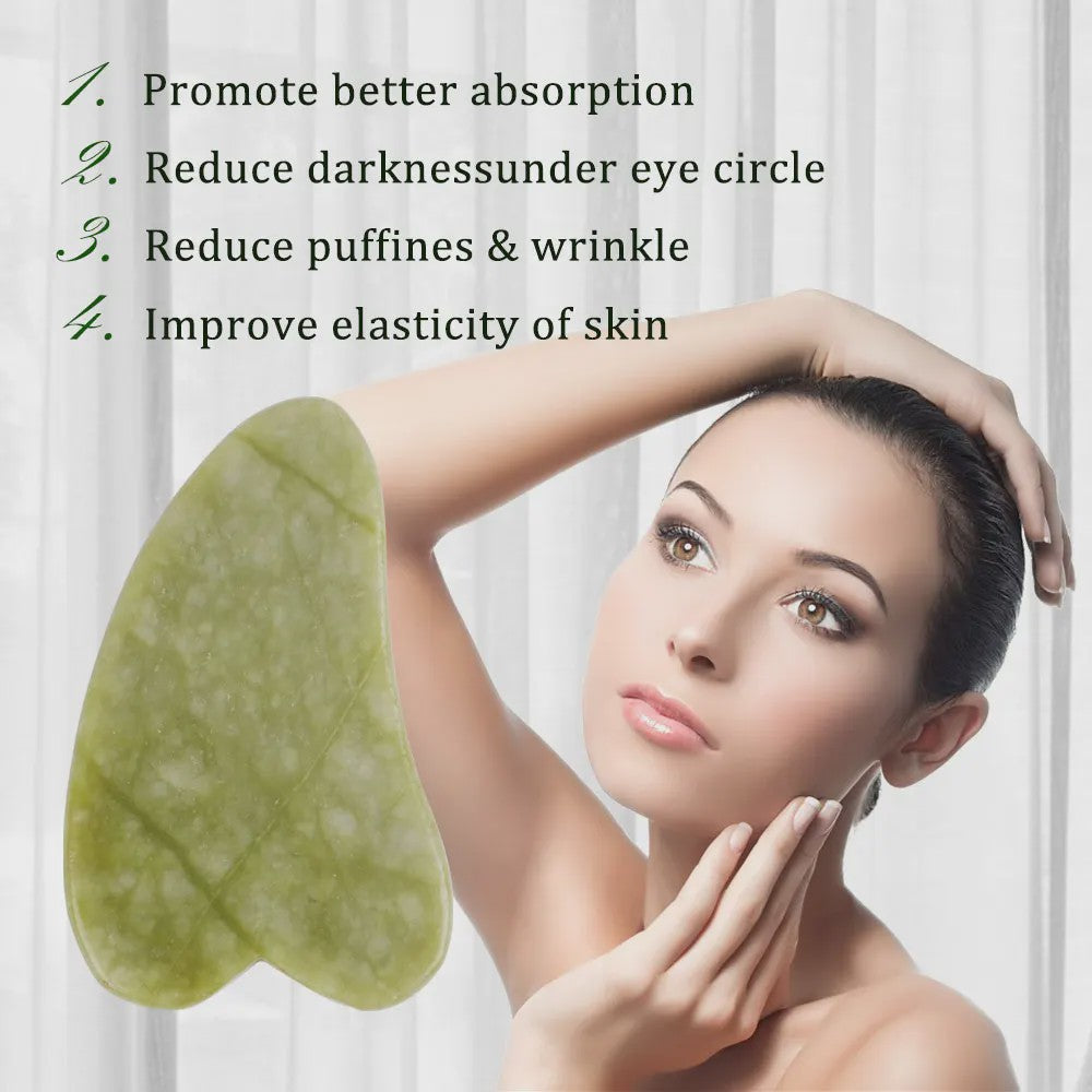 Natuurlijke Jade Roller & Gua Sha Set - Gezichtsmassage & Huidverbetering