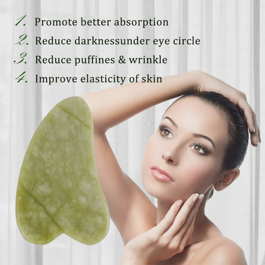 Natuurlijke Jade Roller & Gua Sha Set - Gezichtsmassage & Huidverbetering