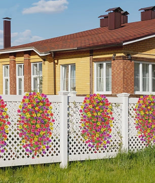 4x Kunst Hangplant - Realistische Nepbloemen met Kleurrijke Bloemen voor Binnen & Buiten Zomer Decoratie