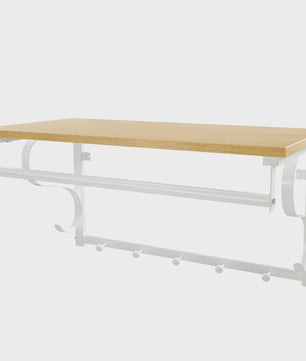 VASAGLE Wandkapstok met Plank en 5 Haken - 60x30x31.7 cm