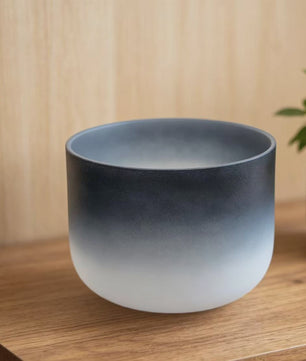 8 inch Kristallen Klankschaal 432Hz - Zwart Gradient - Professioneel Geluid Healing Instrument