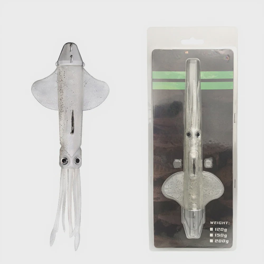 Zachte Kunstaas Inktvis 120g/150g/200g - Realistisch Ontwerp voor Tonijn & Marlin Visserij