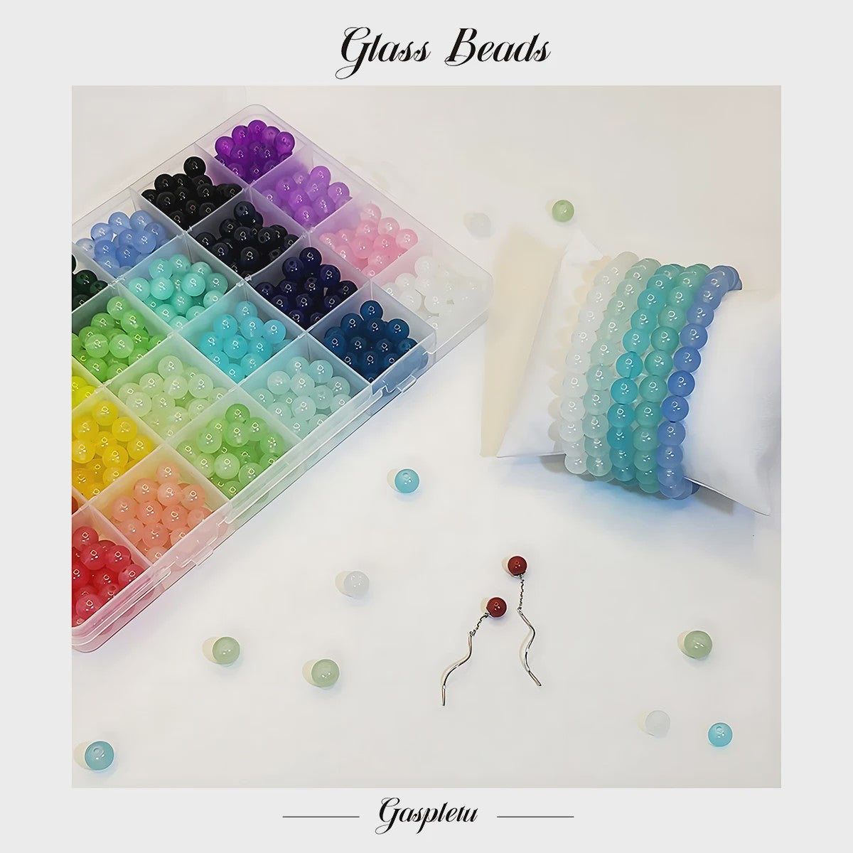 24 Kleuren 8mm Kristal Kralen Set voor Sieraden Maken - DIY Armbanden & Kettingen