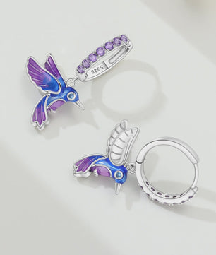 Exquise 925 Sterling Zilveren Oorbellen: Kolibrie & Papegaai - Mode Sieraden
