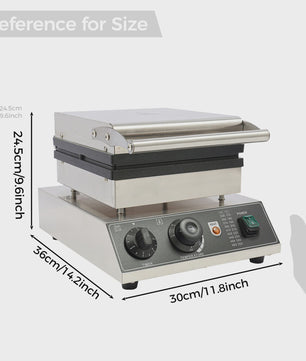 Professionele Wafelijzer 1750W met Timer & Temperatuurregeling - Antiaanbaklaag