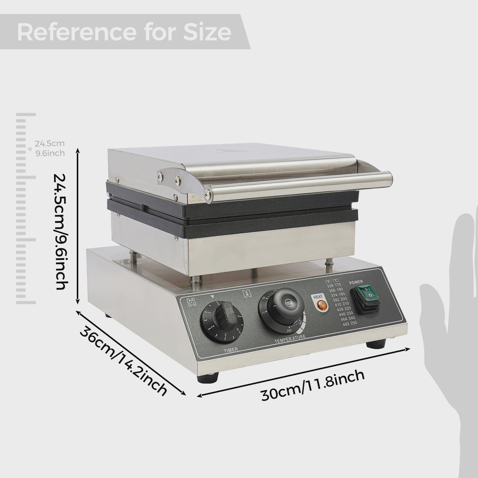 Professionele Wafelijzer 1750W met Timer & Temperatuurregeling - Antiaanbaklaag