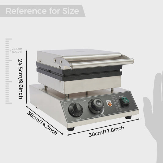 Professionele Wafelijzer 1750W met Timer & Temperatuurregeling - Antiaanbaklaag