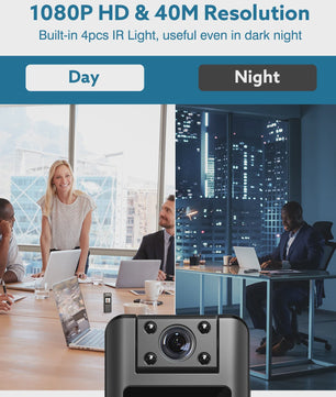 BOBLOV A22 Mini Bodycam 1080P HD met Nachtzicht en 180° Draaibare Lens