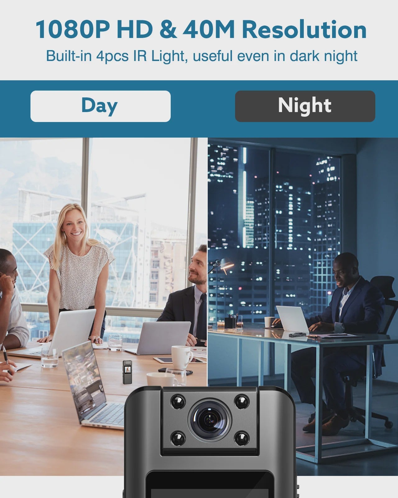 BOBLOV A22 Mini Bodycam 1080P HD met Nachtzicht en 180° Draaibare Lens