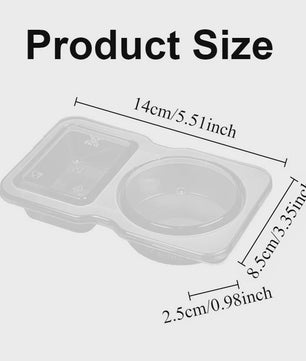 Draagbare Dubbel Compartiment Container met Deksel - Ideaal voor Snacks en Kruiden op Picknick