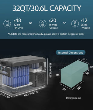 Alpicool NCF Draagbare Auto Koel-Vriesbox 32/42/52L - Snelkoelend & App Bediening