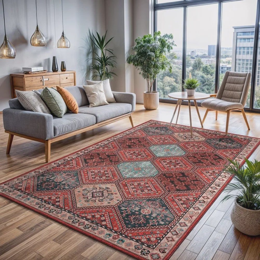 Vintage Oosters Vloerkleed - Retro Perzisch/Turks Design voor Woonkamer & Slaapkamer