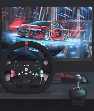 PXN A7 Gaming Shifter: 6+R Versnellingen, P-Brake & High-Low Knop, USB/RJ11/DIN