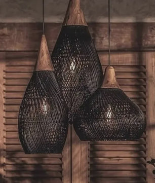 60cm Wabi Sabi Rotan Hanglamp - Japanse Retro Design voor Woonkamer & Eetkamer