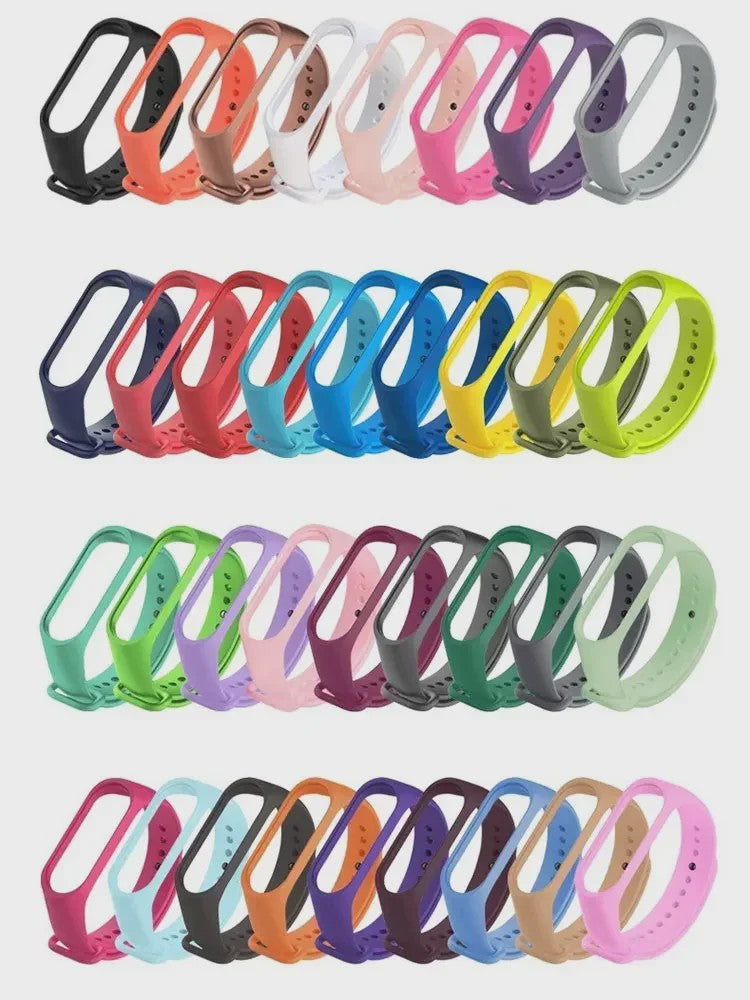 Siliconen Polsband voor Xiaomi Mi Band 7, 6, 5, 4, 3 - Vervangend Bandje Smartwatch Accessoire