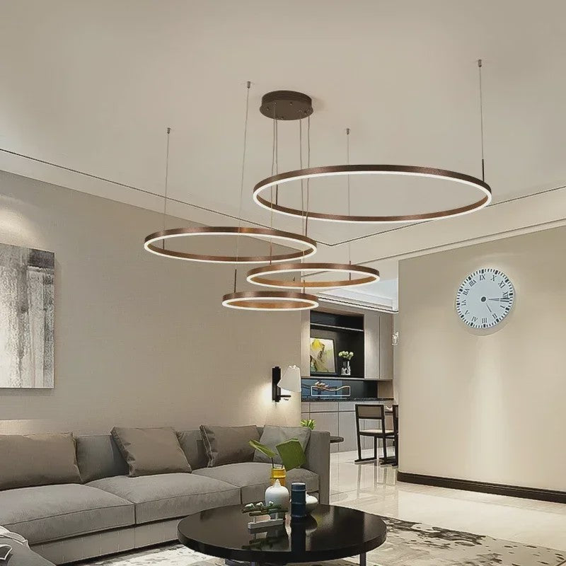 Moderne LED Plafondlamp Ring - Goud & Zwart - Minimalistisch Design