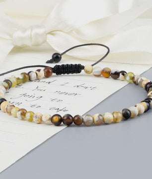 Natuurlijke 4mm Kralen Armbanden - Agate & Onyx - Yoga, Gebed & Stijlvol