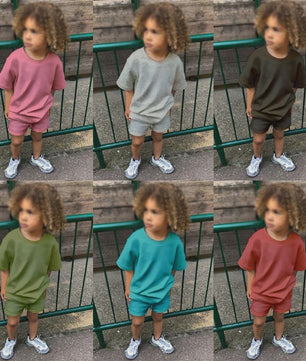 Zomer Set Kinderen: T-shirt met Korte Broek - Jongens & Meisjes Sportkleding Outfit