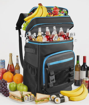30L Waterproof Insulated Cooler Backpack for Men Women Leak Proof Cooler Rucksack for Camping Beach Fishing Picnic Travel Bag ﻿ ﻿