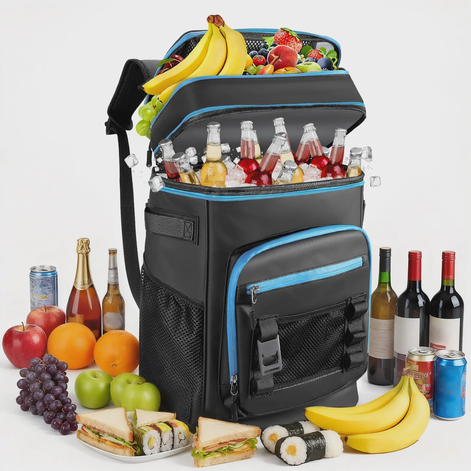 30L Waterproof Insulated Cooler Backpack for Men Women Leak Proof Cooler Rucksack for Camping Beach Fishing Picnic Travel Bag ﻿ ﻿