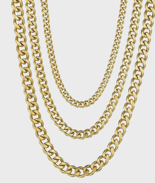 Gouden Roestvrij Stalen Cuban Link Kettingen voor Heren & Dames | 3.5-7MM Breedte | 45-70CM Lengte