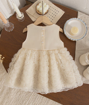 Schattige Baby Meisjes Jurk Zomer - Prinsessenjurk met Strik en Bloemenprint