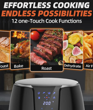 Airfryer 3.5L 1500W - 12 Programma's & Vaatwasserbestendig - Compact & Krachtig