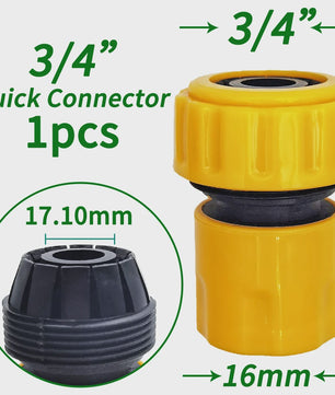 Set van 6 Tuinslang Koppelingen - 3/4" & 1/2" - Snelkoppeling voor Reparatie & Irrigatie