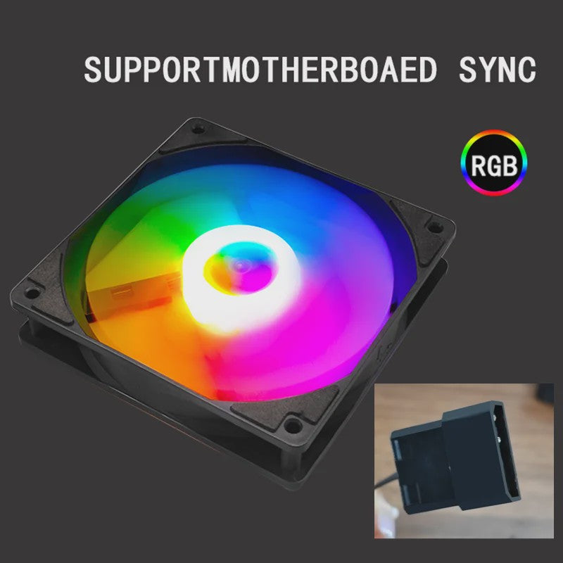 Manmu 120mm Rainbow RGB PC Ventilator - Hoge Koelprestaties voor Gaming PC's