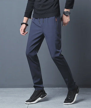 Heren Casual Broek Slim Fit Jogger met Elastische Taille - Blauw, Zwart, Grijs - Plus Size
