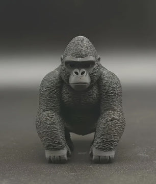 Realistisch Gorilla Beeldje - 3D Geprint Gorilla Ornament voor Bureau & Kantoor