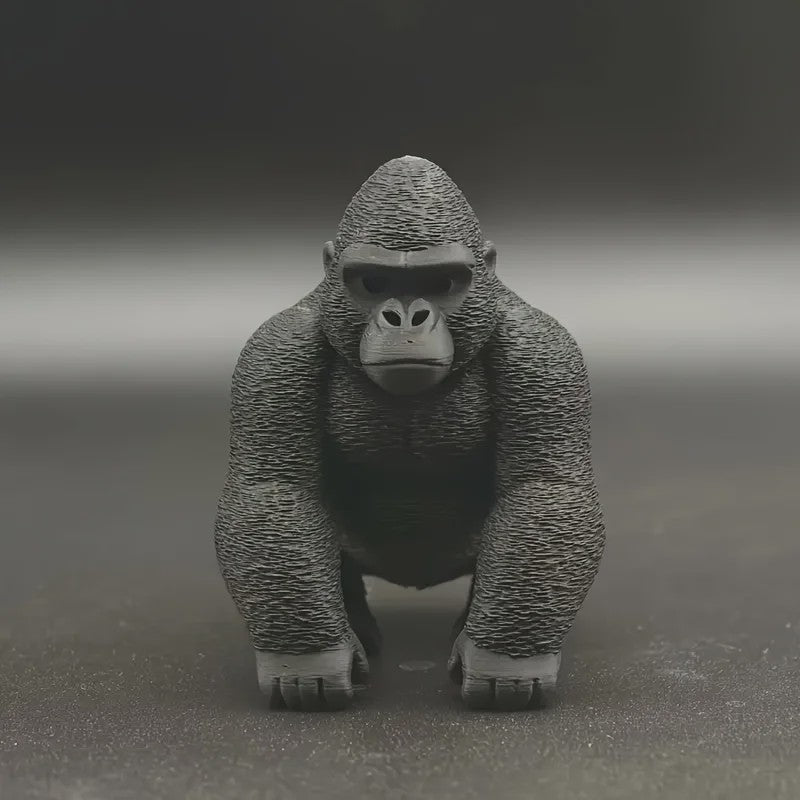 Realistisch Gorilla Beeldje - 3D Geprint Gorilla Ornament voor Bureau & Kantoor