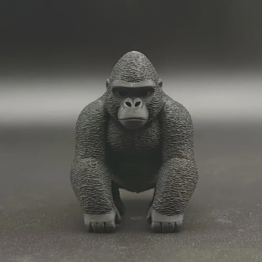 Realistisch Gorilla Beeldje - 3D Geprint Gorilla Ornament voor Bureau & Kantoor