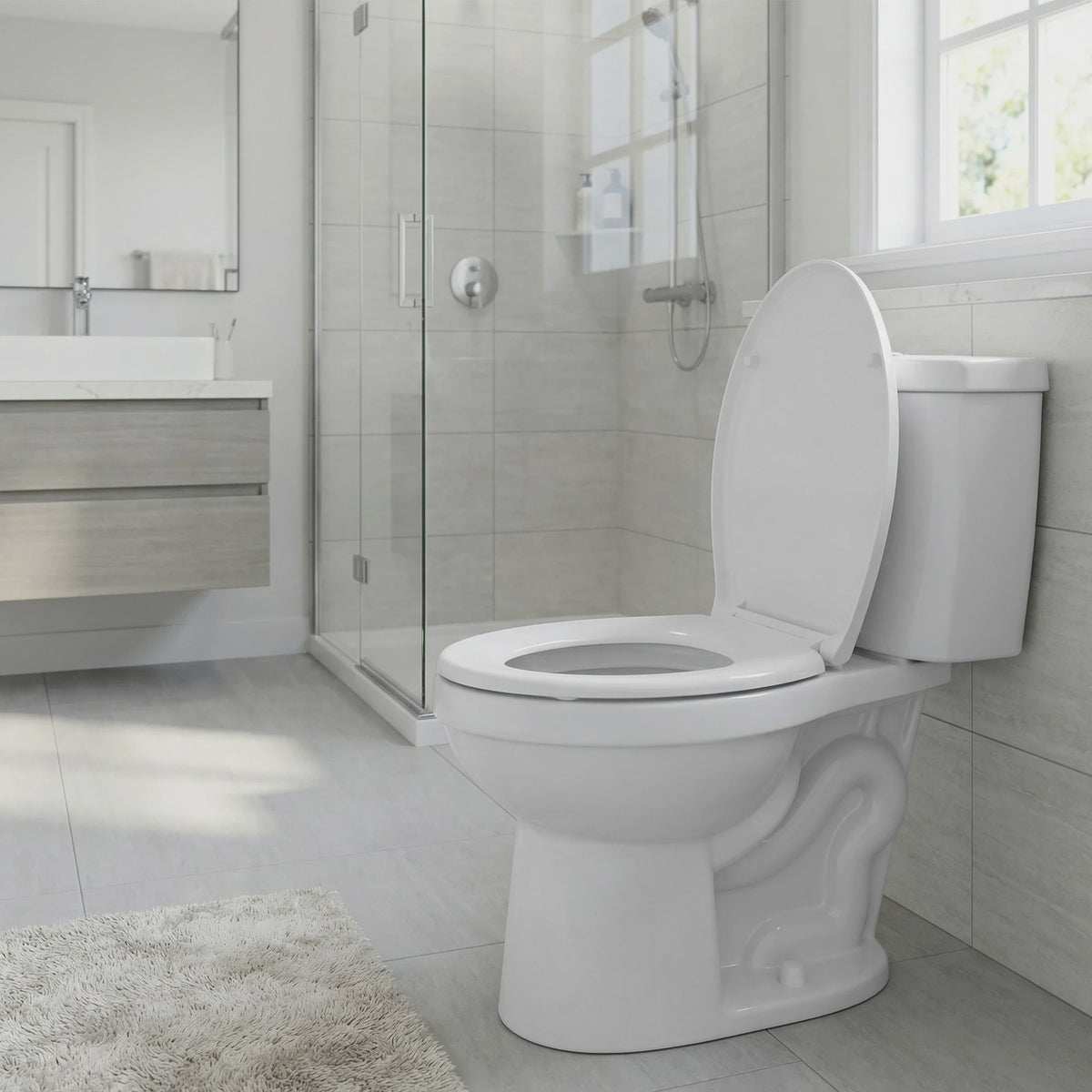 Songmics Toiletbril Urea-Duroplast met Soft Close en Antibacteriële Eigenschappen