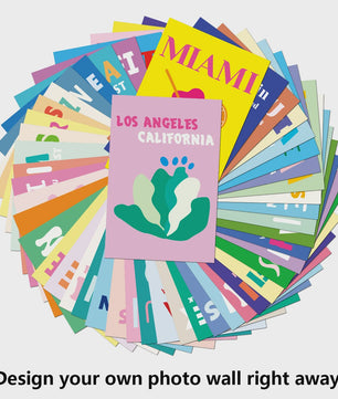 50 Stuks Reispostkaarten Set - Decoratie voor Fotowand, Feest & Album