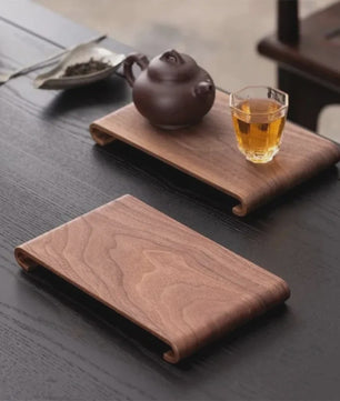 Houten Dienblad Rechthoekig - Decoratief Serveerplateau voor Koffie, Thee & Snacks