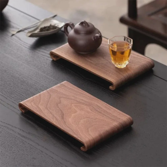 Houten Dienblad Rechthoekig - Decoratief Serveerplateau voor Koffie, Thee & Snacks