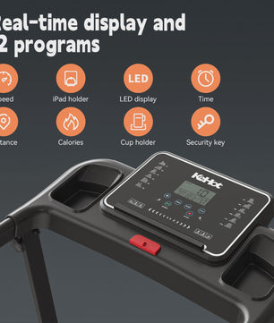 Opvouwbaar Loopband met APP Control, 2.0PK Motor, 8 Niveaus Incline & 12 Programma's - Compact Fitnessapparaat