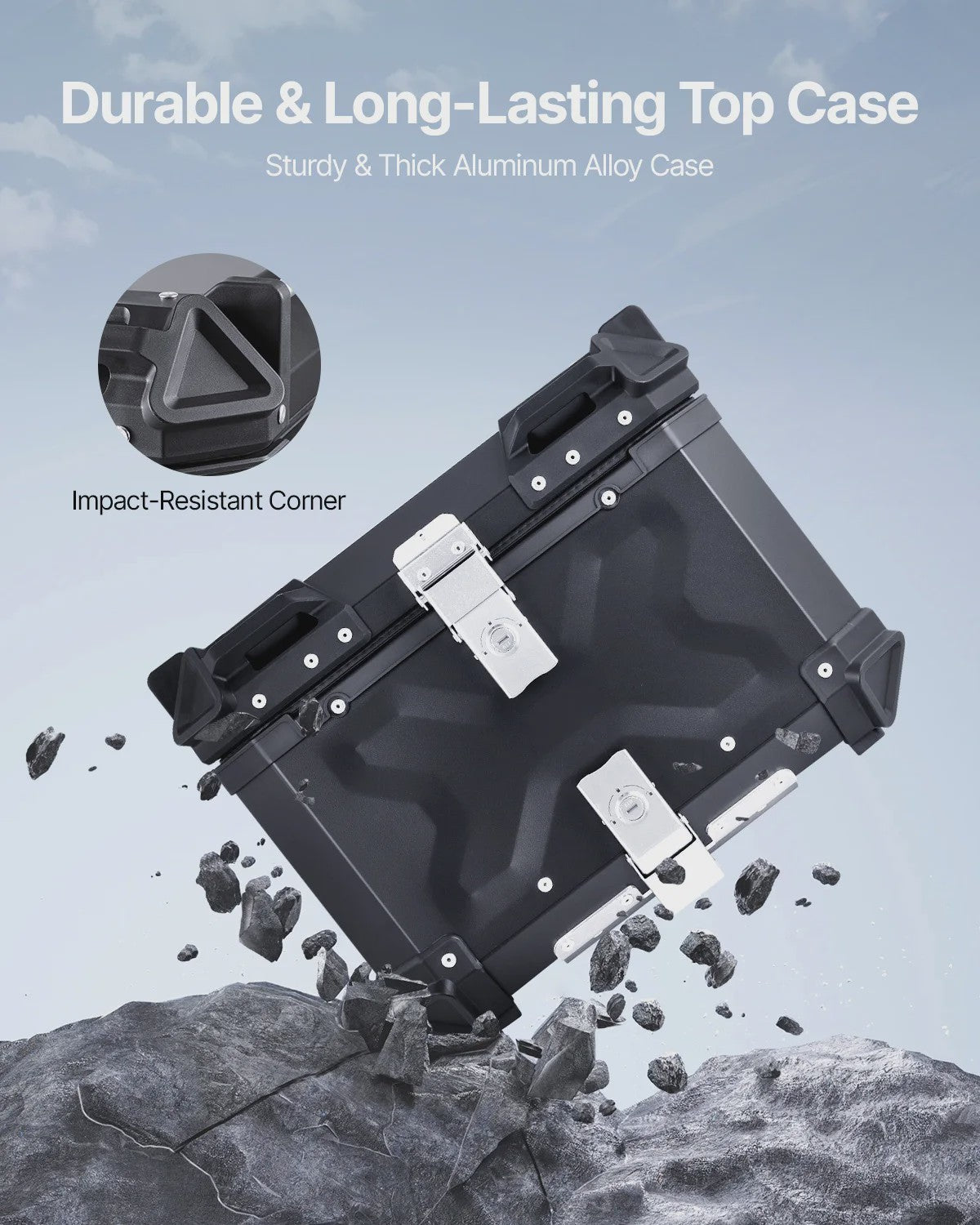 Universele Motor Topcase: Robuuste Aluminium Motorfiets Bagagebox met Waterdichte Voering