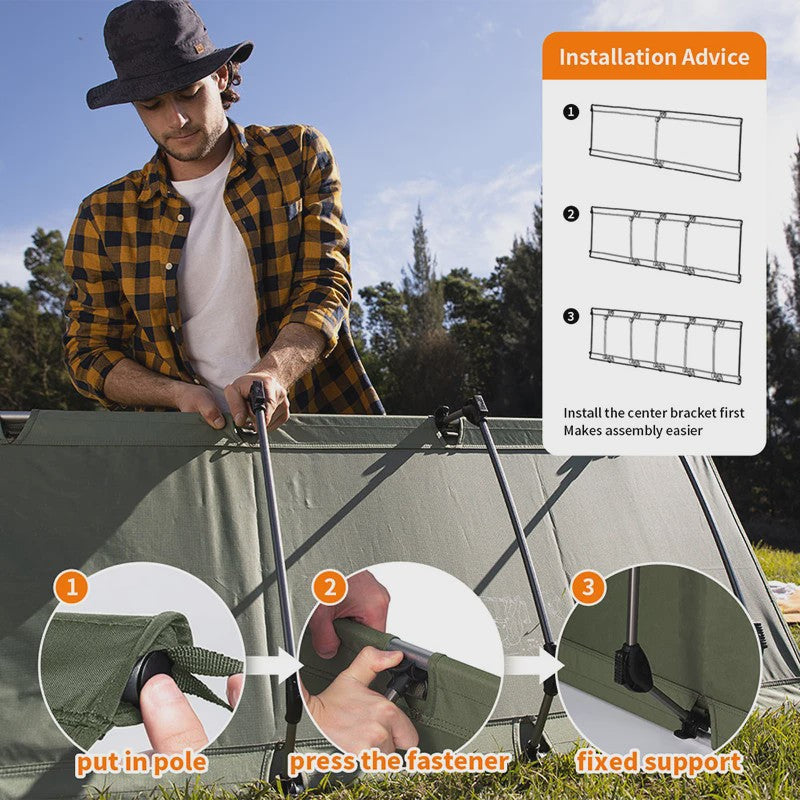 Naturehike Ultralichte Opvouwbare Camping Cot - Draagbaar Kampeerbed voor Buiten