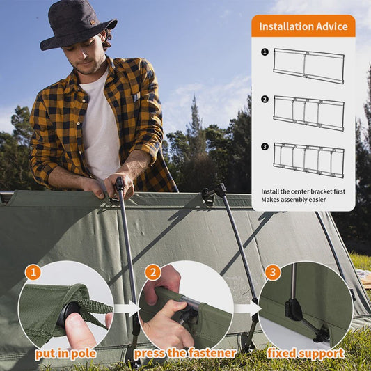 Naturehike Ultralichte Opvouwbare Camping Cot - Draagbaar Kampeerbed voor Buiten