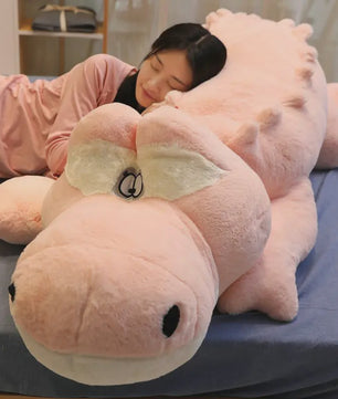 Levensgrote Pluche Alligator Knuffel - Zacht Krokodil Kussen 60-150cm